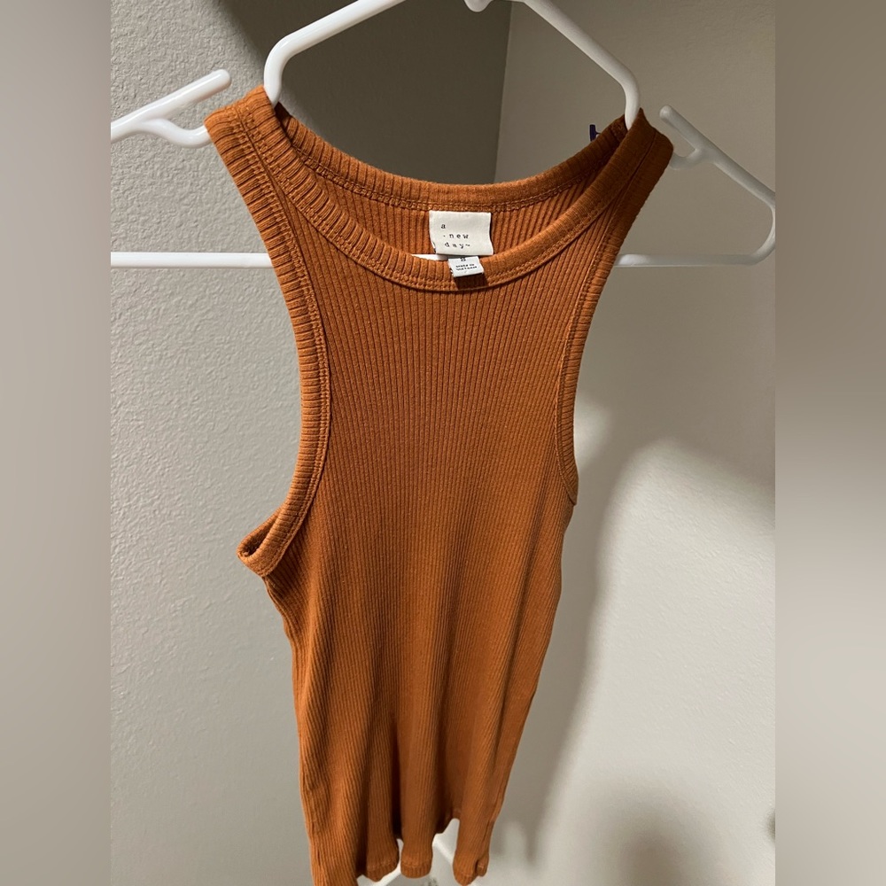 Women's Ribbed Tank Top - A New Day™ Brown